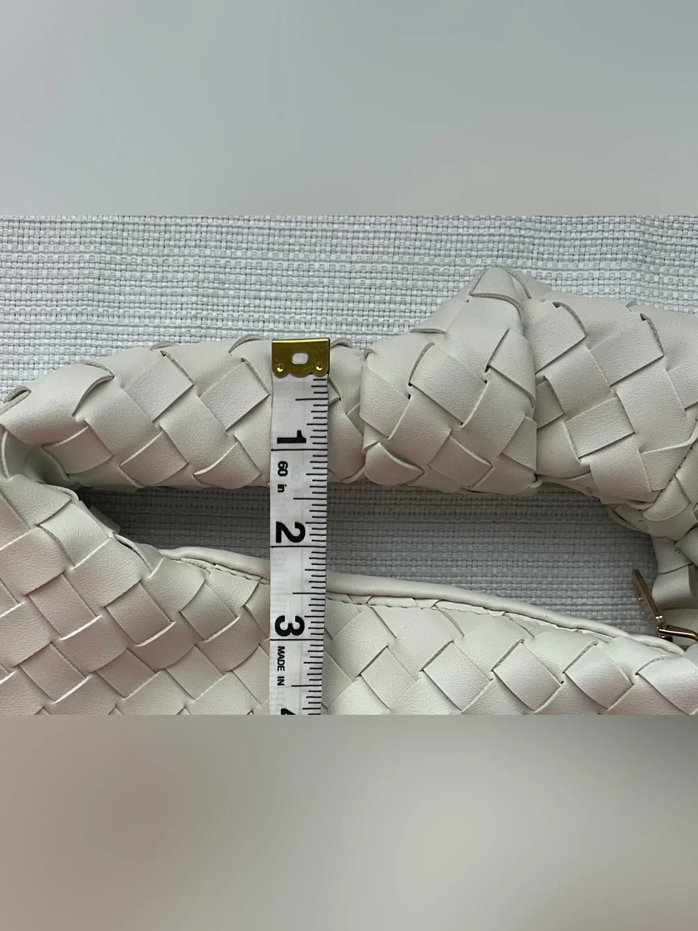 Urban Expressions Lizbeth Ivory Woven Knot Clutch Bag Jodie Inspired Handbag